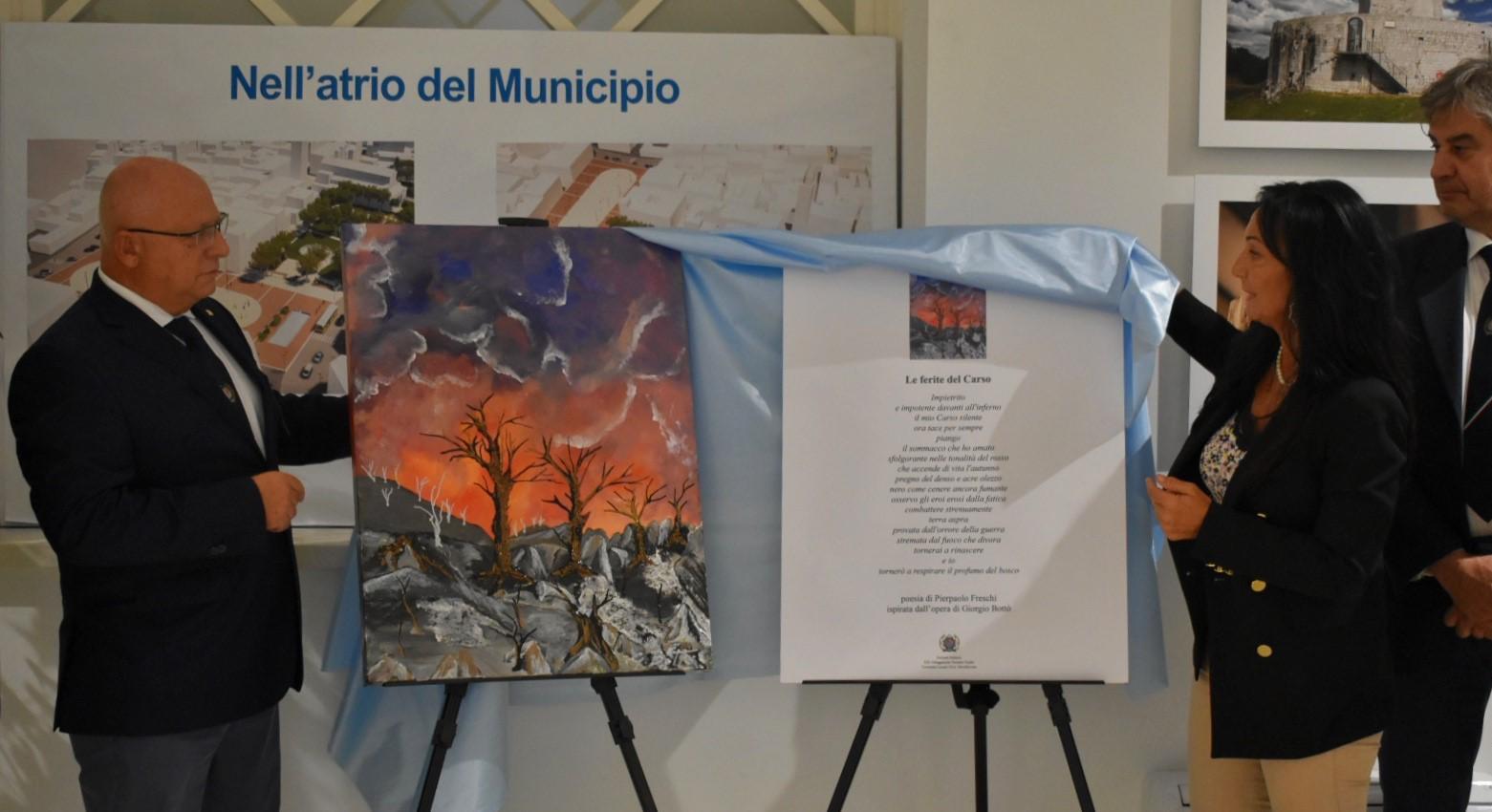 Immagine per Il Carso in mostra in municipio: inaugurate due opere realizzate da IPA
